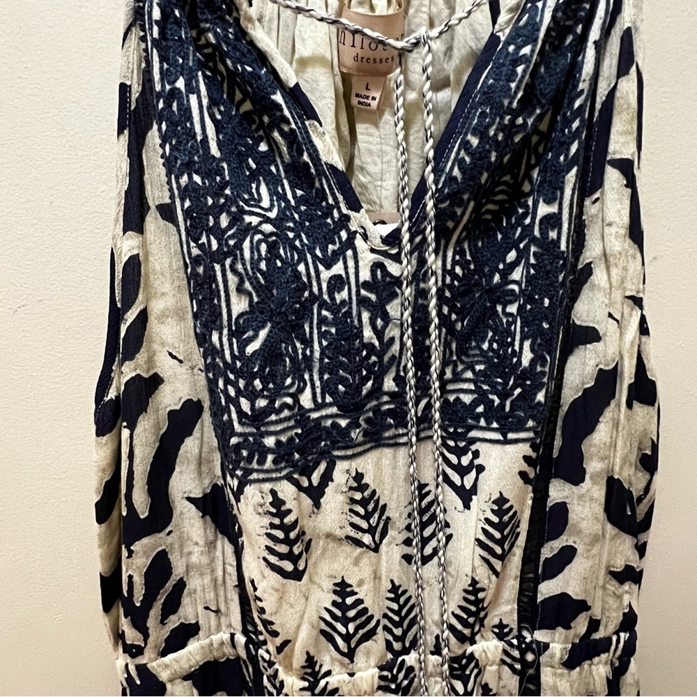 Philosophy Republic boho high low maxi dress halter tie front large NWT - Picture 7 of 10